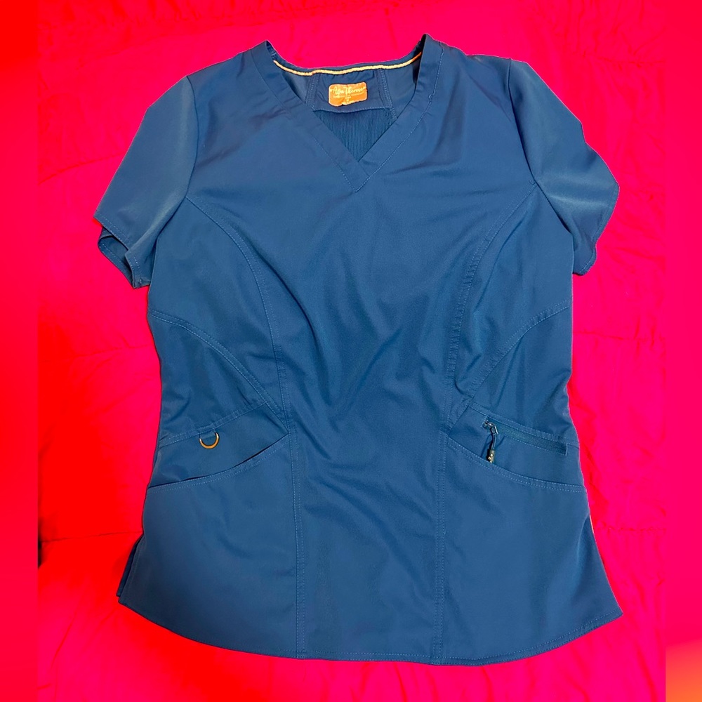 Ava Therese Royal Blue Scrub Set Medium Top and Bottom